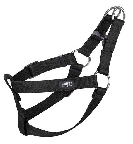 CHABA Szelki taśma regulowane nr 2 - obwód 50cm czarne