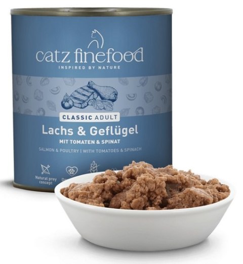 Catz Finefood Classic N.05 Łosoś i drób puszka 800g