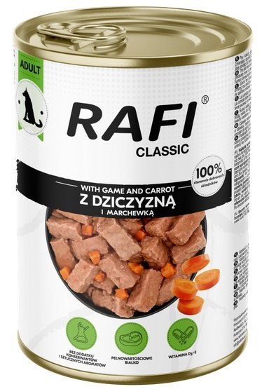 Rafi Pies Classic Dziczyzna i marchewka w sosie 1240g
