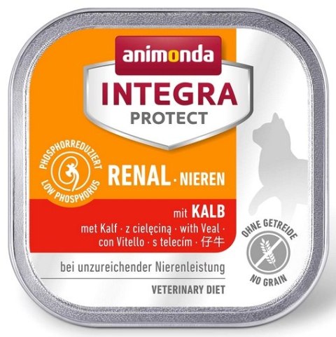 Animonda Integra Protect Renal Nieren dla kota - z cielęciną tacka 100g