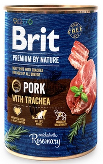 Brit Premium By Nature Pork & Trachea puszka 400g