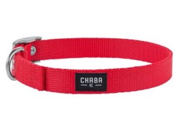 CHABA Obroża Gładka Lux M czerwona