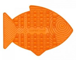 LickiMat Classic Casper Rybka paski miękka pomarańczowa