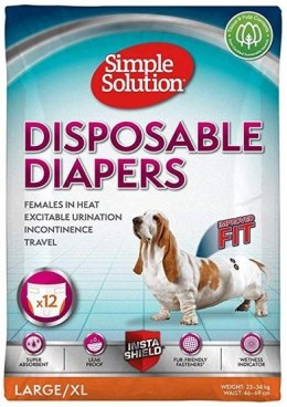 Simple Solution Pieluchy jednorazowe dla suczek XL 12szt.