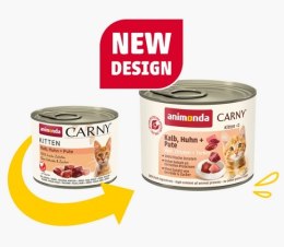 Animonda Carny Kitten Cielęcina + Kurczak + Indyk puszka 200g