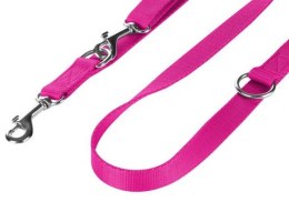 CHABA Smycz taśma regulowana M 16mm/260cm fuksja