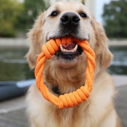 Dingo Zabawka dla psa - Ringo zaplatane Energy 18cm pomarańczowe