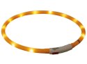 Trixie Opaska LED USB silikonowa XS-XL 70/1cm pomarańczowa