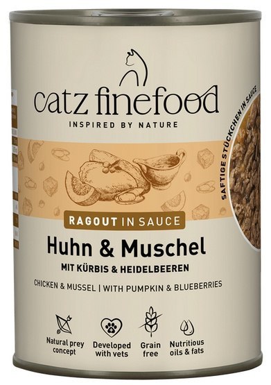 Catz Finefood Ragout N.613 Kurczak i Omułek puszka 380g