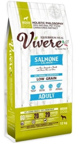 Vivere Dog Medium Adult Salmon 12kg Karma Monobiałkowa z Łososiem