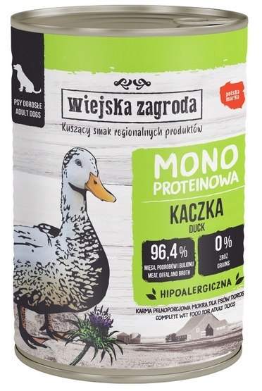 Wiejska Zagroda Monoproteinowa Kaczka puszka 400g