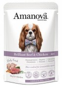 Amanova Dog Adult Brilliant Beef & Chicken - wołowina i kurczak saszetka 300g [P01]