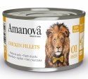 Amanova Cat Chicken Fillets - kurczak w bulionie puszka 70g [01]