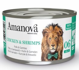 Amanova Cat Chicken & Shrimps - kurczak i krewetki w galaretce puszka 70g [06]