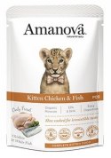 Amanova Cat Kitten Chicken & Fish - kurczak i biała ryba saszetka 85g [P09]