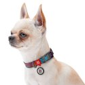 Collar WauDog Nylon Obroża nylonowa z QR-paszportem, plastikowy fastex, wzór LATO, 25mm/33-49cm