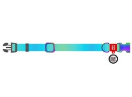 Collar WauDog Recycled Obroża nylonowa z QR-paszportem, gradient XL 25mm x 37-58cm niebieski