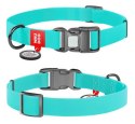 Collar WauDog Waterproof Obroża wodoodporna z QR-paszportem, akumulująca światło, plastikowy fastex, 15mm/25-35cm