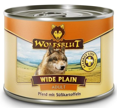 Wolfsblut Dog Wide Plain Adult - konina i bataty puszka 200g