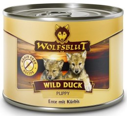 Wolfsblut Dog Wild Duck Puppy - kaczka i dynia puszka 200g