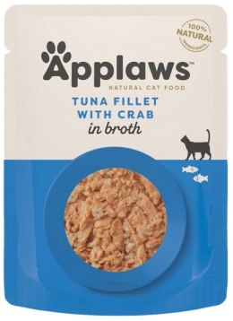 Applaws saszetka dla kota Tuńczyk z Krabem w rosole 70g