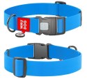 Collar Waterproof Obroża wodoodporna z QR-paszportem, plastikowy fastex, XXL 35mm/46-70cm niebieska