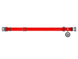 Collar Waterproof Obroża wodoodporna z QR-paszportem, plastikowy fastex, M 20mm/28-40cm czerwona