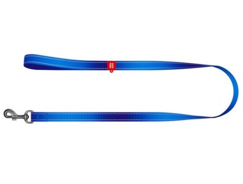 Collar WauDog Nylon Mono Smycz nylonowa odblaskowa L-XXL 25mm/200cm niebieska