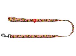 Collar WauDog Nylon Smycz nylonowa M 20mm/200cm, wzór AWOKADO NA RÓŻU