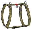 Collar WauDog Nylon Szelki nylonowe anatomiczne w kształcie litery H, z QR-paszportem, plastikowy fastex, wzór MILITARY, rozmiar