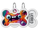 Collar WauDog Smart ID Zawieszka z QR-paszportem kość 4x3cm zębate potwory