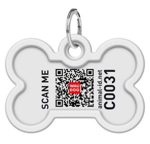 Collar WauDog Smart ID Zawieszka z QR-paszportem kość 4x3cm zębate potwory