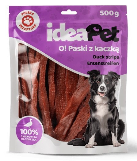 IdeaPet Paski z kaczką 500g