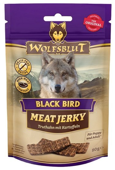 Wolfsblut Dog Meat Jerky Black Bird 80g