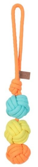 Zolux Zabawka dla psa szarpak trzy piłki sznur Twist 42cm