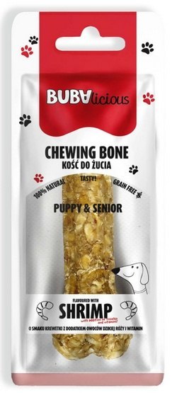 BUBAlicious Kość Puppy & Senior z krewetką, owocami dzikiej róży i witaminami 17cm [3723]