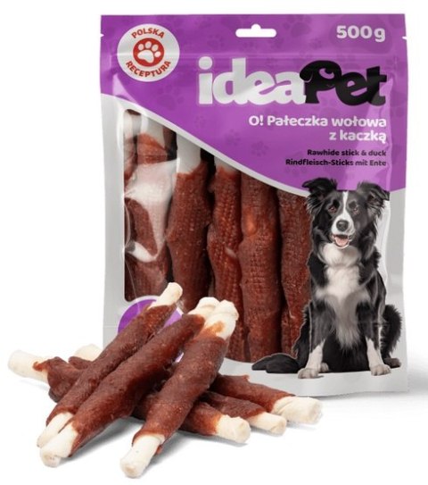 IdeaPet Pałeczki wołowe z kaczką 30cm 500g