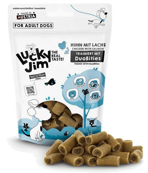 Lucky Jim DuoBities Kurczak i łosoś 70g