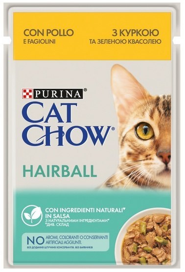 Purina Cat Chow Hairball Kurczak saszetki 3+1 GRATIS 4x85g
