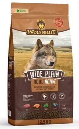 Wolfsblut Dog Wide Plain Adult Active - konina i bataty 12,5kg