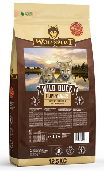 Wolfsblut Dog Wild Duck Puppy Large - kaczka i ziemniaki 12,5kg