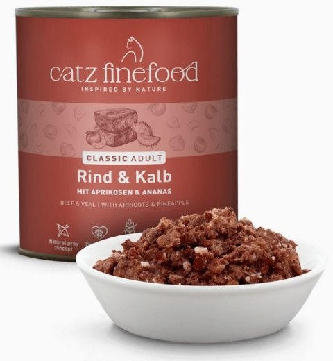 Catz Finefood Classic N.07 Wołowina i cielęcina puszka 800g