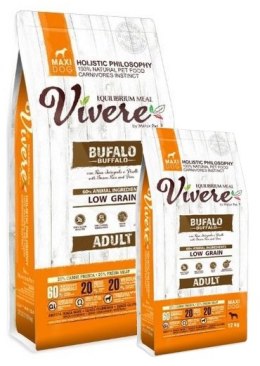Vivere Maxi Adult Buffalo 12kg Karma Monobiałkowa z Bawołem dla dużych ras 12+3kg