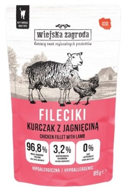 Wiejska Zagroda Kot Fileciki kurczak z jagnięciną saszetka 85g